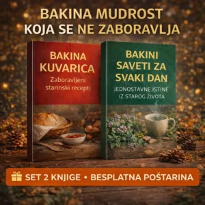 ❤️Bakina kuharica – Starinski recepti zaboravljeni & Bakini savjeti za svaki dan – Jednostavne istine iz starog života (set 2 knjige)
