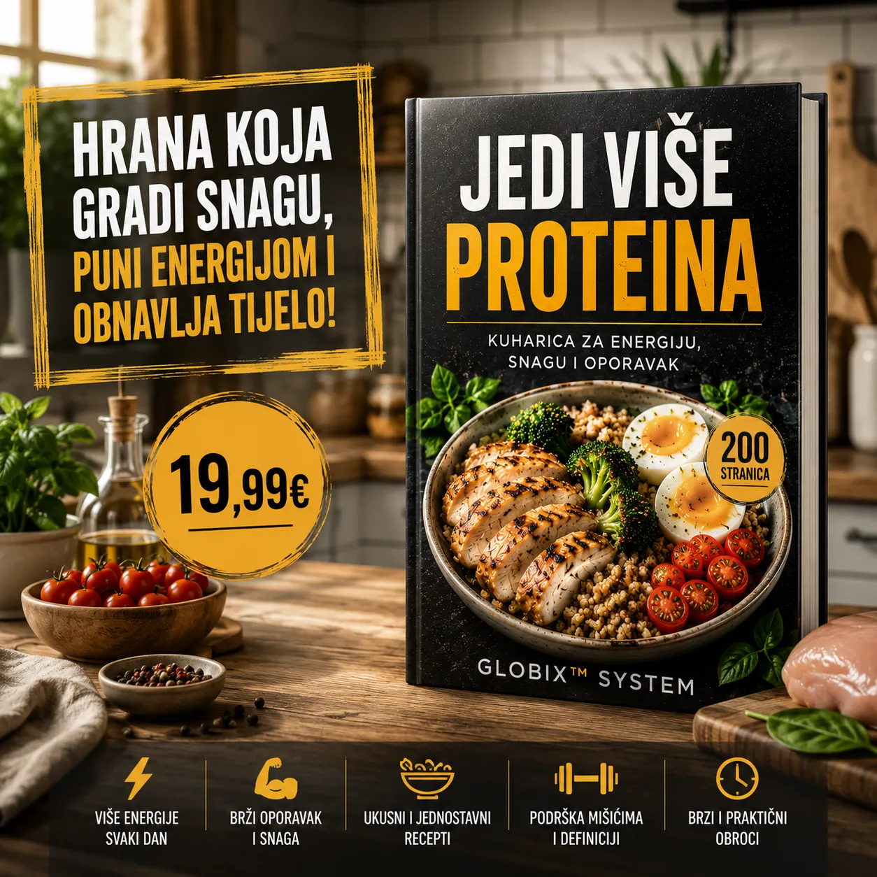 💪 JEDI VIŠE PROTEINA — KUHARICA ZA ENERGIJU, SNAGU I OPORAVAK